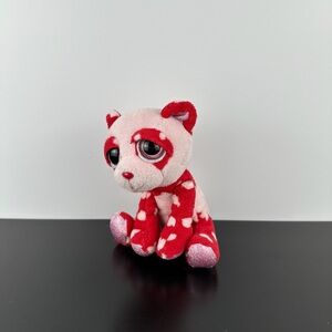Russ Berrie Lil Peepers Sweets Red Panda Teddy Bear 6” Pink Eyes Plush Peeper
